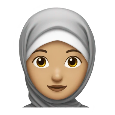 White hijabi girl sticker