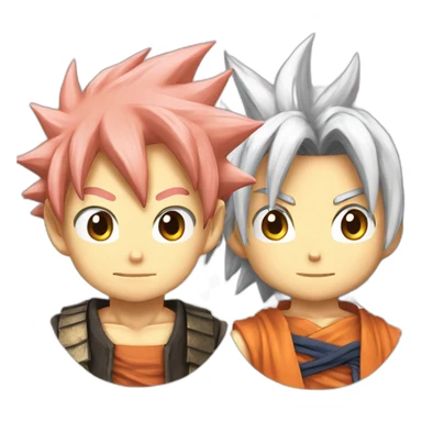Natsu and goku sticker