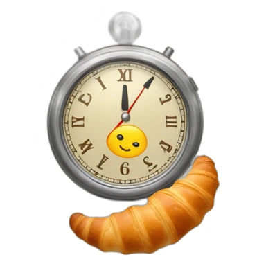 Croissant mixed with a compass sticker