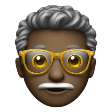 one smiley emoji wearing stylish glasses sticker