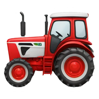 Red tractor  sticker