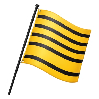 Create 2 yellow lined and 1 black lined flag emoji and put black line between yellow lines sticker