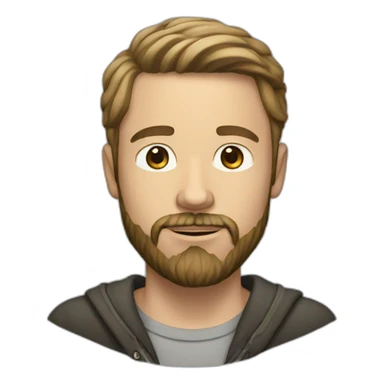 30 year old white man with beard sticker