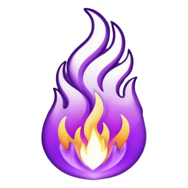Purple flame sticker