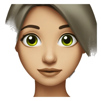 green eyed brunette sticker