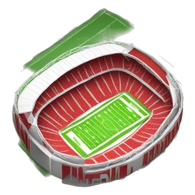 Red Football Stadium sticker