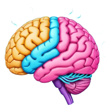 Real color of Brain signal  sticker