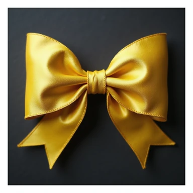 gothic yellow bow, photorealistic style, variation 4 sticker