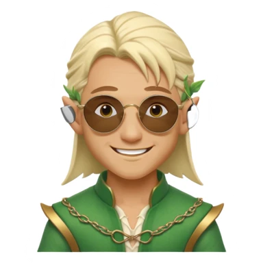 elf male legolas summer wibe sunglasses sticker