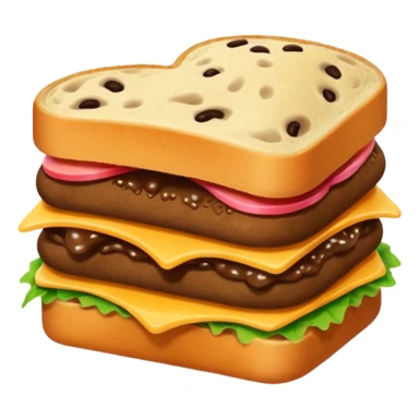 Cute poop sandwich sticker