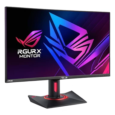 ASUS ROG STRIX XG27UCS gaming monitor, sleek design, RGB lighting, thin bezels sticker