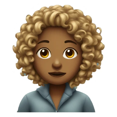 CurlyGirl with flu sticker