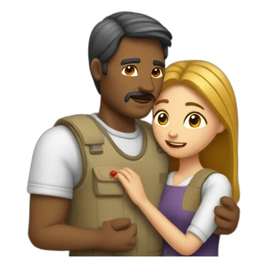 Une femme faisant un câlin à un homme sticker