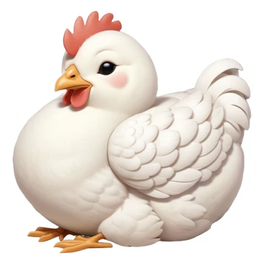 Meme-Worthy Cute Sleeping White Chicken Portrait Emoji, Head resting peacefully with a contented smile, showcasing a delightfully compact build and a luxuriously soft white plumage, eyes shut in a serene, restful nap, Simplified yet hilariously adorable features, highly detailed, glowing with a soft, drowsy light, high shine, relaxed and utterly lovable, stylized with an air of playful laziness, bright and heartwarming, soft glowing outline, capturing the essence of a comically sleepy chicken, so meme-worthy it feels like it could instantly become the next viral sensation of adorable slumber! sticker
