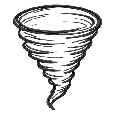 A tornado sticker