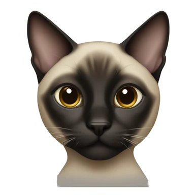 black siamese cat sticker