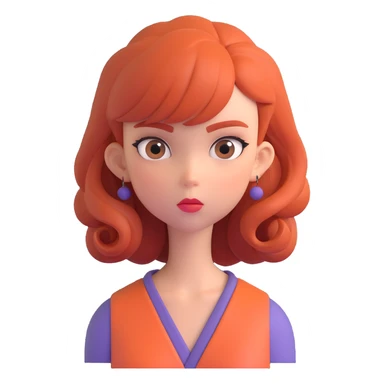 mean girl emoji, rolling her eyes, stylish hair, attitude sticker