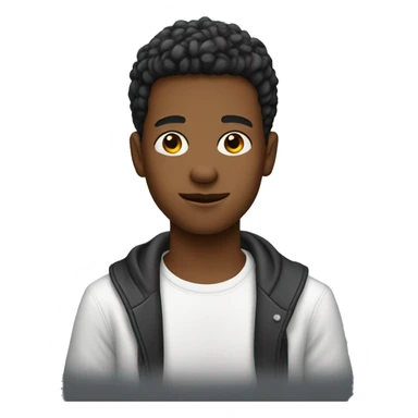 casual portrait of stylish boy sticker