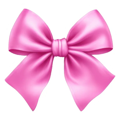 Pink realistic silk bow sticker