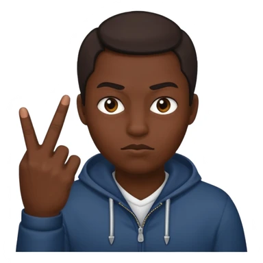 Middle finger mean mugging sticker