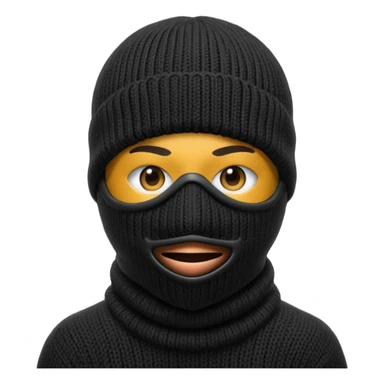 Ski mask black sticker
