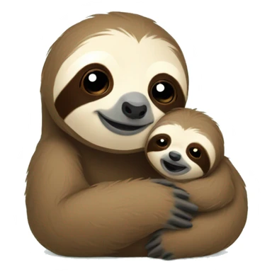 Sloth wirh baby sticker