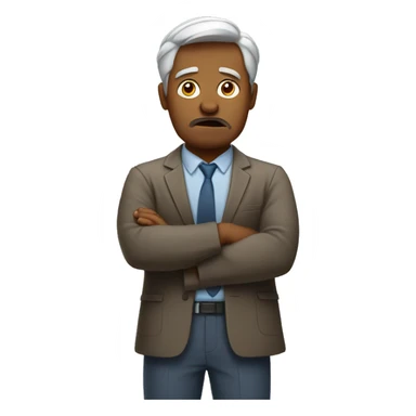 frustrated teacher with shrugged shoulders sticker