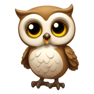 Owl sending kisses by hand sticker
