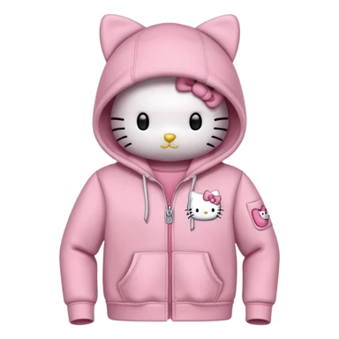 Wimebs Realistic Hello kitty Hoodie sticker