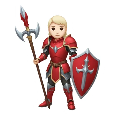 War + crimson armor + halberd sticker