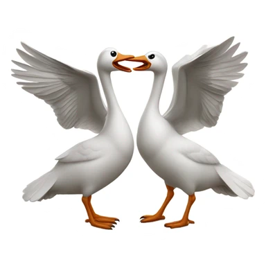 Silly goose fight sticker