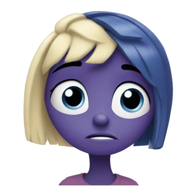 Sadness from inside out  sticker