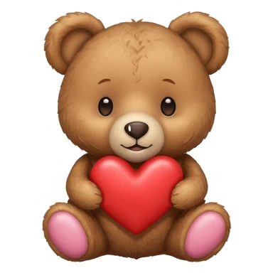 Teddy bear with love heart  sticker