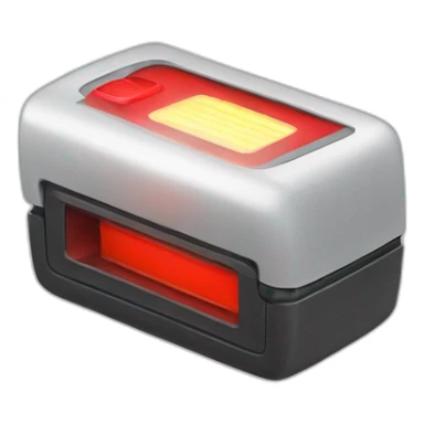 A pager, blinking red sticker