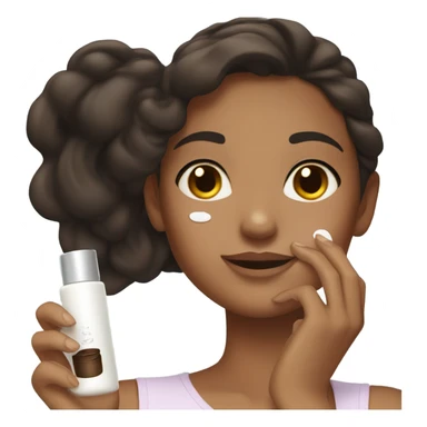 skin care girl dark brown hair sticker