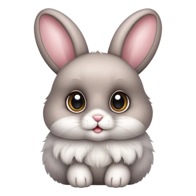 cutest bunny ever with big eyes and fluffy fur sticker