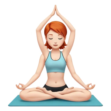Redhead girl doing yoga sticker
