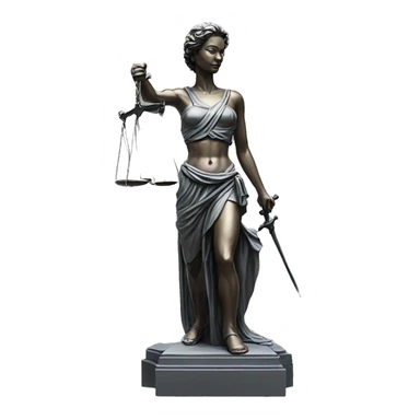 realistic justice statue sticker