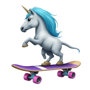 Licorne sur un skateboard sticker