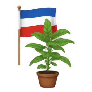 Noreigan flag with a small plant in front (no soil or pot). sticker