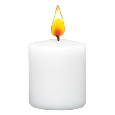 White glass candle RX logo sticker