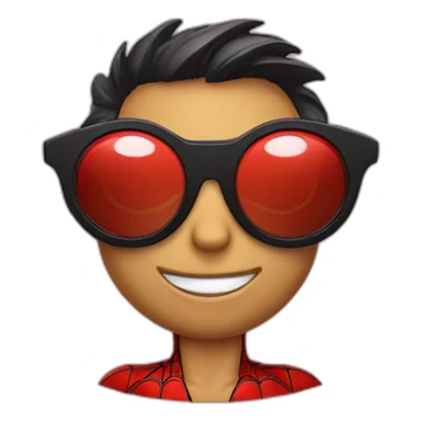 circle spider-man in a sun glasses sticker