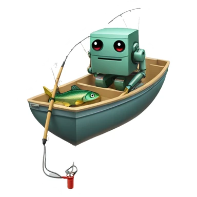 fiverr robot fishing sticker