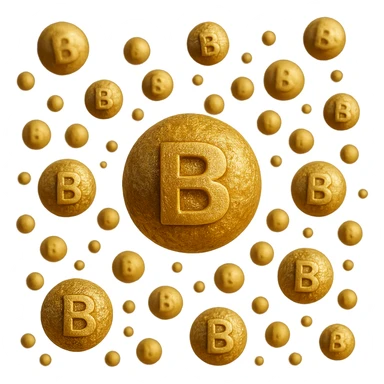 particella di vitamine b fluttuano in aria, iperrealistica 4k sticker