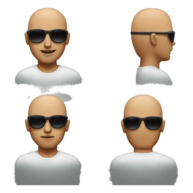 Bald guy with sunglasses sticker