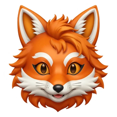 smiling fox wearing a mask sticker