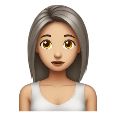 cute girl who has an headache sticker