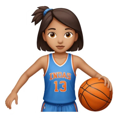 A Indian girl that is a basketball ￼ sticker