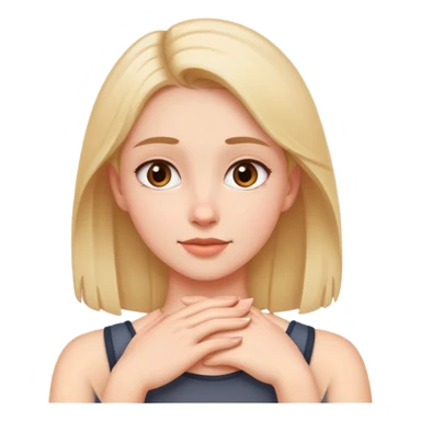 Girl with arms aroud her neck sticker