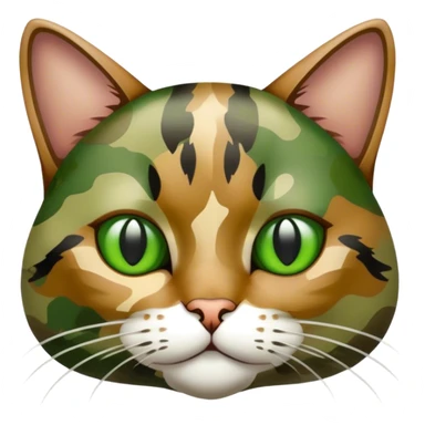 camo cat sticker